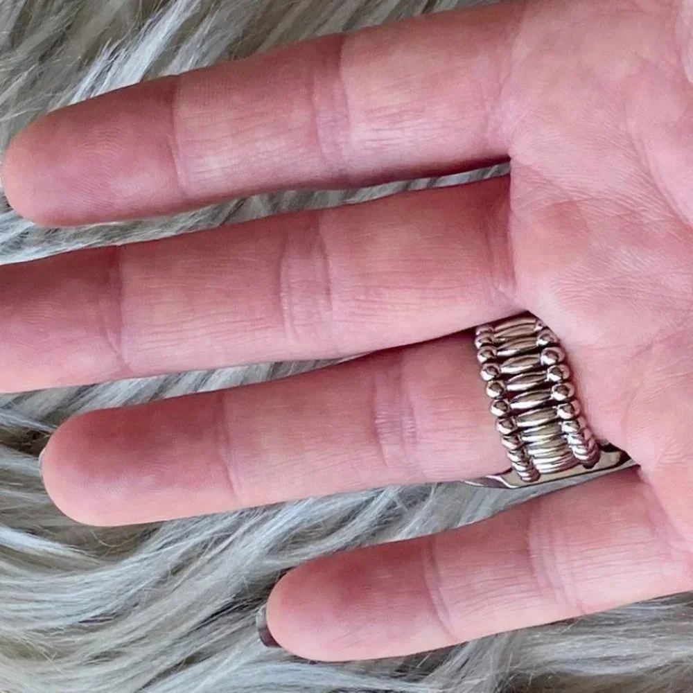 Beautiful Silver with Sparkling Rhinestones Fashion Statement Ring